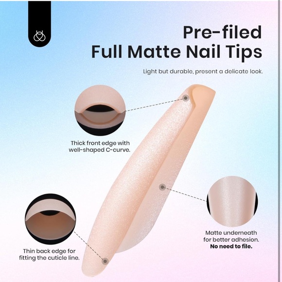 Gel Nail Tips 240Pcs Neutral Medium Coffin Colored False Nail Acrylic Nails FC6 - Picture 6 of 7